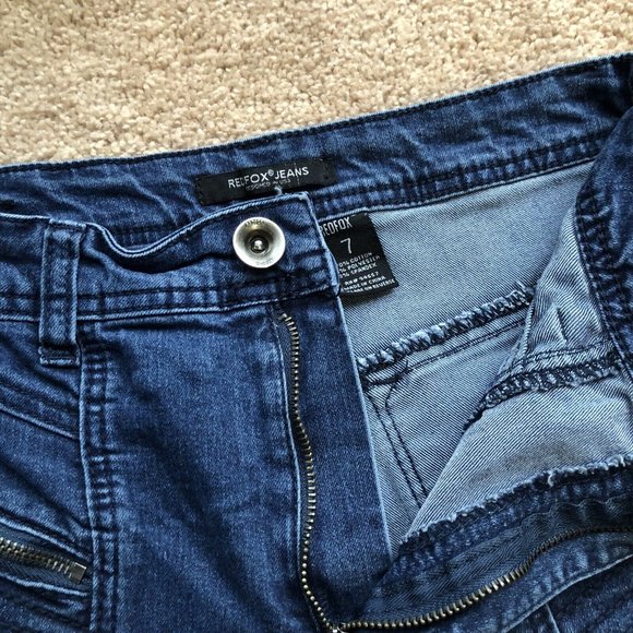 Redfox Jeans Women's Size 7, Skinny, Blue, Stretch, Zipper Pockets, 26 x 30 - Picture 5 of 14